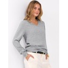 image:imageANRABESS Womens Fall Long Sleeve V Neck Light Sweaters  Lightweight Soft Basic Pullover TopsBusiness Casual Work OutfitsTravel Vacation All Day WearSpring Winter Layer ClothingLight Grey