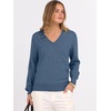 image:imageANRABESS Womens Fall Long Sleeve V Neck Light Sweaters  Lightweight Soft Basic Pullover TopsBusiness Casual Work OutfitsTravel Vacation All Day WearSpring Winter Layer ClothingDeep Blue