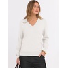 image:imageANRABESS Womens Fall Long Sleeve V Neck Light Sweaters  Lightweight Soft Basic Pullover TopsBusiness Casual Work OutfitsTravel Vacation All Day WearSpring Winter Layer ClothingWhite