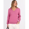 image:imageANRABESS Womens Fall Long Sleeve V Neck Light Sweaters  Lightweight Soft Basic Pullover TopsBusiness Casual Work OutfitsTravel Vacation All Day WearSpring Winter Layer ClothingHot Pink