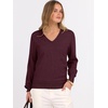 image:imageANRABESS Womens Fall Long Sleeve V Neck Light Sweaters  Lightweight Soft Basic Pullover TopsBusiness Casual Work OutfitsTravel Vacation All Day WearSpring Winter Layer ClothingDark Red