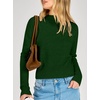 image:imageANRABESS Womens Long Sleeve Cropped Lightweight Sweaters  Mock Neck Business Casual Sweater Tops Soft Comfy RibbedBasic Pullover Work Office Daily Outfits Fall Winter ClothingDark Green