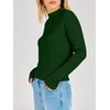 image:imageANRABESS Womens Long Sleeve Cropped Lightweight Sweaters  Mock Neck Business Casual Sweater Tops Soft Comfy RibbedBasic Pullover Work Office Daily Outfits Fall Winter ClothingDark Green
