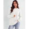 image:imageANRABESS Womens Oversized Cable Knit Fall Pullover Sweaters  Long Sleeve Crewneck Casual Chunky Tops Quiet Luxury Style Easy Layering Piece 2026 Winter Fashion Holiday OutfitsWhite Cream