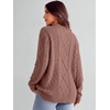image:imageANRABESS Womens Oversized Cable Knit Fall Pullover Sweaters  Long Sleeve Crewneck Casual Chunky Tops Quiet Luxury Style Easy Layering Piece 2026 Winter Fashion Holiday OutfitsOrange