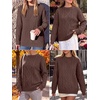 image:imageANRABESS Womens Oversized Cable Knit Fall Pullover Sweaters  Long Sleeve Crewneck Casual Chunky Tops Quiet Luxury Style Easy Layering Piece 2026 Winter Fashion Holiday OutfitsRed Brown