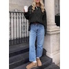image:imageANRABESS Womens Oversized Cable Knit Fall Pullover Sweaters  Long Sleeve Crewneck Casual Chunky Tops Quiet Luxury Style Easy Layering Piece 2026 Winter Fashion Holiday OutfitsBlack