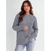 image:imageANRABESS Womens Oversized Cable Knit Fall Pullover Sweaters  Long Sleeve Crewneck Casual Chunky Tops Quiet Luxury Style Easy Layering Piece 2026 Winter Fashion Holiday OutfitsDeep Grey