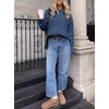 image:imageANRABESS Womens Oversized Cable Knit Fall Pullover Sweaters  Long Sleeve Crewneck Casual Chunky Tops Quiet Luxury Style Easy Layering Piece 2026 Winter Fashion Holiday OutfitsDeep Blue
