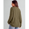 image:imageANRABESS Womens Oversized Cable Knit Fall Pullover Sweaters  Long Sleeve Crewneck Casual Chunky Tops Quiet Luxury Style Easy Layering Piece 2026 Winter Fashion Holiday OutfitsBrown Yellow