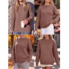 image:imageANRABESS Womens Oversized Cable Knit Fall Pullover Sweaters  Long Sleeve Crewneck Casual Chunky Tops Quiet Luxury Style Easy Layering Piece 2026 Winter Fashion Holiday OutfitsOrange