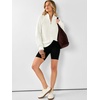 image:imageANRABESS Womens Sweaters Fall Waffle Knit Quarter Zip Pullover Top  Long Sleeve Oversized Collared Thumb Hole Shirts Soft Cozy Warm Work Business Casual OutfitsTravel Vacation Winter ClothesCream White