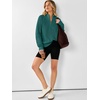 image:imageANRABESS Womens Sweaters Fall Waffle Knit Quarter Zip Pullover Top  Long Sleeve Oversized Collared Thumb Hole Shirts Soft Cozy Warm Work Business Casual OutfitsTravel Vacation Winter ClothesDark Green