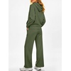 image:imageANRABESS 2 Piece Sets for Women Sweatsuits Fleece Lined 2026 Fall Outfits  Cozy Hoodie amp Wide Leg Sweatpants with Pockets Comfy Matching Lounge Set Casual Travel Airport Clothes Workout TracksuitsArmy Green