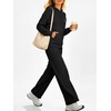 image:imageANRABESS 2 Piece Sets for Women Sweatsuits Fleece Lined 2026 Fall Outfits  Cozy Hoodie amp Wide Leg Sweatpants with Pockets Comfy Matching Lounge Set Casual Travel Airport Clothes Workout TracksuitsBlack