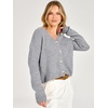 image:imageANRABESS Cardigan Sweaters for Women Oversized Crop 2026 Fall Outfits  Chunky Knit Button Down V Neck Long SleeveCozy Soft Open Front Dropshoulder fit Dressy Casual Cute Work Vacation ClothingGrey