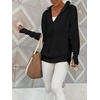 image:imageANRABESS Women Long Sleeve Quarter Zip Pullover Fall Sweater  Collared High Neck Thumb Holes ShirtsSoft Ribbed Knit Top for LeggingsWork Business Casual OutfitsTravel Vacation ClothingBlack