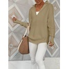 image:imageANRABESS Women Long Sleeve Quarter Zip Pullover Fall Sweater  Collared High Neck Thumb Holes ShirtsSoft Ribbed Knit Top for LeggingsWork Business Casual OutfitsTravel Vacation ClothingKhaki