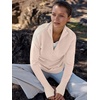 image:imageANRABESS Women Long Sleeve Quarter Zip Pullover Fall Sweater  Collared High Neck Thumb Holes ShirtsSoft Ribbed Knit Top for LeggingsWork Business Casual OutfitsTravel Vacation ClothingAlmond