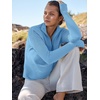 image:imageANRABESS Women Long Sleeve Quarter Zip Pullover Fall Sweater  Collared High Neck Thumb Holes ShirtsSoft Ribbed Knit Top for LeggingsWork Business Casual OutfitsTravel Vacation ClothingLight Blue