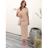 image:imageANRABESS Womens 2 Piece Striped Sweater Skirt Set  Comfy Knit Matching Outfit Short Sleeve Top amp Midi Pencil Skirt Summer Fall Spring Clothes for Work Casual Outing TravelBright Tan