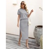 image:imageANRABESS Womens 2 Piece Striped Sweater Skirt Set  Comfy Knit Matching Outfit Short Sleeve Top amp Midi Pencil Skirt Summer Fall Spring Clothes for Work Casual Outing TravelGrey White