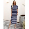 image:imageANRABESS Womens 2 Piece Striped Sweater Skirt Set  Comfy Knit Matching Outfit Short Sleeve Top amp Midi Pencil Skirt Summer Fall Spring Clothes for Work Casual Outing TravelBlue White