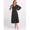 image:imageANRABESS Womens Fall Long Sleeve Boho Floral Tiered Midi Dress  VNeck Lantern Sleeve ALine Dresses with Pockets Comfy Stretchy Casual Work Vacation Daily Wear Winter Spring OutfitsBlack