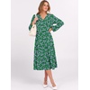 image:imageANRABESS Womens Fall Long Sleeve Boho Floral Tiered Midi Dress  VNeck Lantern Sleeve ALine Dresses with Pockets Comfy Stretchy Casual Work Vacation Daily Wear Winter Spring OutfitsFloral White Green