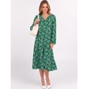 image:imageANRABESS Womens Fall Long Sleeve Boho Floral Tiered Midi Dress  VNeck Lantern Sleeve ALine Dresses with Pockets Comfy Stretchy Casual Work Vacation Daily Wear Winter Spring OutfitsFloral White Green