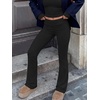 image:imageANRABESS Womens Fleece Lined 2 Piece Matching Lounge Set  Fall OutfitsVacation Airport TravelSoft Comfy Long Sleeve Crop TopFold Over Flare Leggings PantsThermal Warm Winter LayerBlack