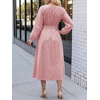 image:imageANRABESS Womens Long Sleeve Striped Fall Midi Dress with Pockets  Casual Flowy A Line Elastic Waist Crewneck Work Office Teacher Dresses Beach Travel Vacation Outfits Fall Spring ClothesLightcoral White Stripe