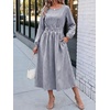 image:imageANRABESS Womens Long Sleeve Striped Fall Midi Dress with Pockets  Casual Flowy A Line Elastic Waist Crewneck Work Office Teacher Dresses Beach Travel Vacation Outfits Fall Spring ClothesNavy White Stripe