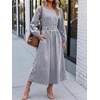 image:imageANRABESS Womens Long Sleeve Striped Fall Midi Dress with Pockets  Casual Flowy A Line Elastic Waist Crewneck Work Office Teacher Dresses Beach Travel Vacation Outfits Fall Spring ClothesNavy White Stripe
