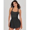 image:imageANRABESS Womens Mini Tennis Dresses Skort Summer Sleeveless One Piece Workout Romper Dress with Shorts Athletic 2026 Outfit Black Large