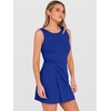 image:imageANRABESS Womens Summer Dresses 2026 Bodycon Sleeveless Romper Skort Twist Waist Night Out Vacation Mini Dress Built in Shorts Royal Blue XSmall