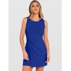 image:imageANRABESS Womens Summer Dresses 2026 Bodycon Sleeveless Romper Skort Twist Waist Night Out Vacation Mini Dress Built in Shorts Royal Blue XSmall