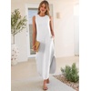 image:imageANRABESS Womens Summer Sundress Wrinkle Free Sleeveless Maxi DressampPockets  MidWeight Soft Loose FitCrew Neck Tank Top Shirt DressFall Fashion OutfitsBeach Vacation Travel ClothesCasual Work DailyWhite