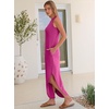 image:imageANRABESS Womens Summer Sundress Wrinkle Free Sleeveless Maxi DressampPockets  MidWeight Soft Loose FitCrew Neck Tank Top Shirt DressFall Fashion OutfitsBeach Vacation Travel ClothesCasual Work DailyHot Pink
