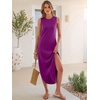 image:imageANRABESS Womens Summer Sundress Wrinkle Free Sleeveless Maxi DressampPockets  MidWeight Soft Loose FitCrew Neck Tank Top Shirt DressFall Fashion OutfitsBeach Vacation Travel ClothesCasual Work DailyPurple Red