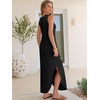 image:imageANRABESS Womens Summer Sundress Wrinkle Free Sleeveless Maxi DressampPockets  MidWeight Soft Loose FitCrew Neck Tank Top Shirt DressFall Fashion OutfitsBeach Vacation Travel ClothesCasual Work DailyBlack