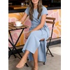 image:imageANRABESS Womens Summer WrinkleFree Maxi Dress  Crew Neck Tie Waist Split Fit Long Fashion Dresses Casual Dressy Travel Vacation Outfits 2026 Fall LayerLight Blue