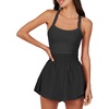 image:imageANRABESS Womens Mini Tennis Dresses Skort Summer Sleeveless One Piece Workout Romper Dress with Shorts Athletic 2026 Outfit Black Large