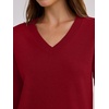 image:imageANRABESS Skirt Sets for Women Fall 2 piece Outfits  Long Sleeve V Neck Pullover Top Pleated Mini Skirt Comfy Matching Lounge Wear 2026 Casual Travel Trendy Winter Sweater SetRed