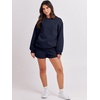 image:imageANRABESS Women 2 Piece Outfits Sweat Shorts Sets 2026 Oversized Casual Lounge Matching Set Sweatsuit Tracksuit Fall ClothesNavy Blue