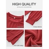 image:imageANRABESS Women Long Sleeve Shirts Oversized Tunic Tops for Leggings  Comfy Soft Ribbed Knit Crewnck Side Split T Shirts Loose Fit Cute Casual Tee Shirts Fall Daily amp Travel Ouifits 2026Red