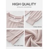 image:imageANRABESS Women Long Sleeve Shirts Oversized Tunic Tops for Leggings  Comfy Soft Ribbed Knit Crewnck Side Split T Shirts Loose Fit Cute Casual Tee Shirts Fall Daily amp Travel Ouifits 2026Fair Pink