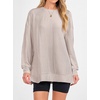 image:imageANRABESS Women Long Sleeve Shirts Oversized Tunic Tops for Leggings  Comfy Soft Ribbed Knit Crewnck Side Split T Shirts Loose Fit Cute Casual Tee Shirts Fall Daily amp Travel Ouifits 2026Fair Pink