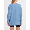 image:imageANRABESS Women Long Sleeve Shirts Oversized Tunic Tops for Leggings  Comfy Soft Ribbed Knit Crewnck Side Split T Shirts Loose Fit Cute Casual Tee Shirts Fall Daily amp Travel Ouifits 2026Light Blue
