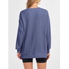 image:imageANRABESS Women Long Sleeve Shirts Oversized Tunic Tops for Leggings  Comfy Soft Ribbed Knit Crewnck Side Split T Shirts Loose Fit Cute Casual Tee Shirts Fall Daily amp Travel Ouifits 2026Blue